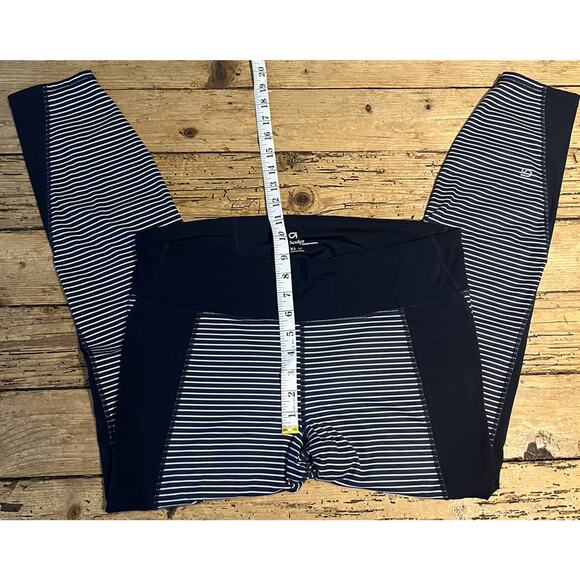 Gap Fit Sculpt Womens Size XL Tall Black White Compression Leggings Striped NWOT - Picture 4 of 6